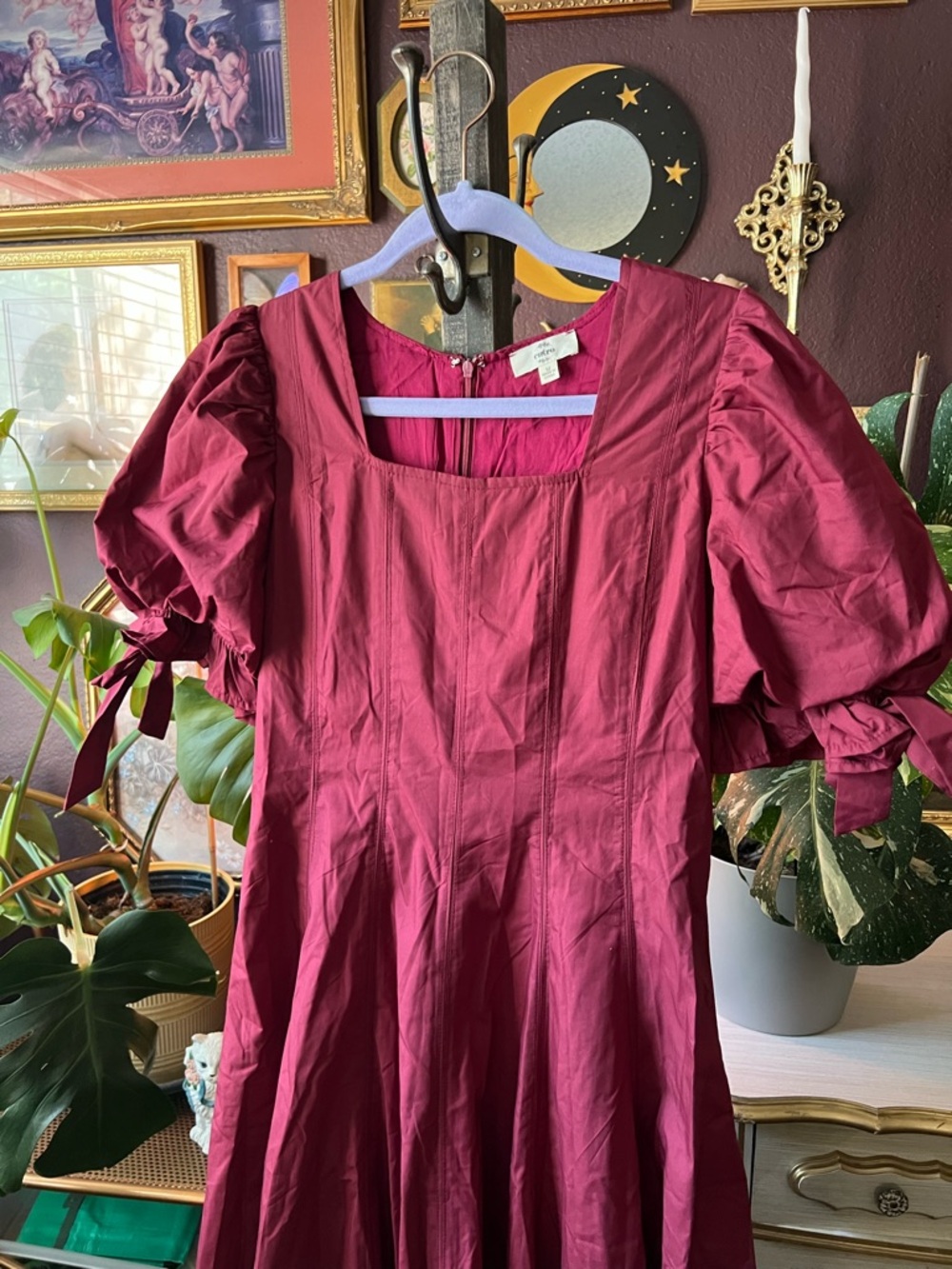 Entro Burgundy Dress Size Medium - Picture 3 of 12